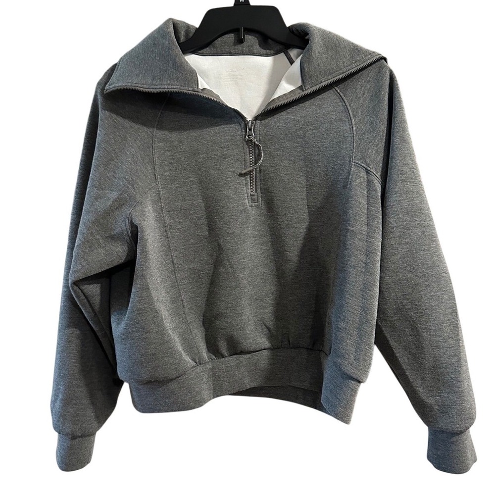 Suuksess Womens Half Zip Pullover Sweatshirt Heather Gray Size S Modal Blend